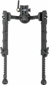 Accu-Tac FCSRBG200 FC-5 G2 Bipod made of Black Hardcoat Anodized Aluminum with Picatinny Attachment, Steel Feet & 6