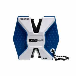 AccuSharp 342C 2-Step Knife Sharpener Hand Held Diamond Tungsten Carbide Sharpener Coarse/Fine Blue/White