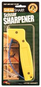 AccuSharp 002C ShearSharp Scissors Sharpener Diamond Tungsten Carbide Sharpener Yellow/Blue