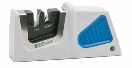 AccuSharp 080C Pull-Through Sharpener Fine Diamond Tungsten Carbine Sharpener Plastic Handle Blue/White