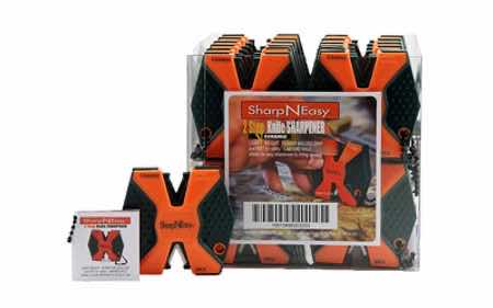 AccuSharp 335CD SharpNEasy 2-Step Sharpener Hand Held Fine/Coarse Ceramic Stone Sharpener Black/Orange Plastic 24
