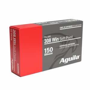 Aguila Aguila Ammunition .308 Win Rifle Ammo - 150 Grain | Soft Point | 200rd Case