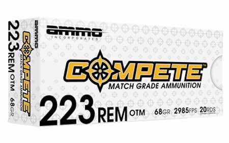 Ammo Inc 223068BTHPA20 Compete 223Rem 68gr Open Tip Match 20 Per Box/10 Case