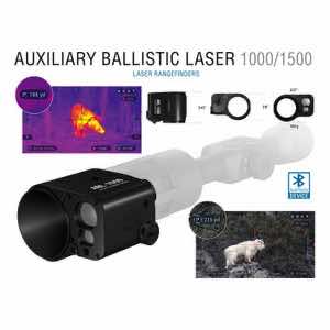 ATN ACMUABL1500 Auxiliary Ballistic Laser 1500 Black 1500 yds Max Distance Features Bluetooth