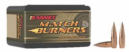 Barnes Bullets 30162 Match Burners 22 Cal .224 69 gr Match Burners Boat Tail 100 Per Box