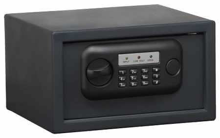 Bulldog BD1050 Digital Pistol Vault Standard Keypad/Key Entry Black Powder Coat Steel Holds 1 Handgun