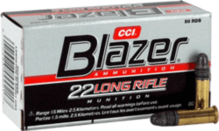 CCI 0021 Blazer High Velocity 22 LR 40 gr Lead Round Nose 50 Per Box/ 100 Case