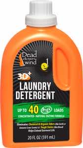 Dead Down Wind 112018 Laundry Detergent Odor Eliminator Unscented Scent 20 oz Jug