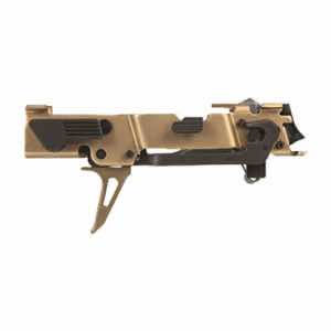 Sig Sauer 8900160 P320 Custom Works Fire Control Unit *FFL Item (FCU Only), 9mm Luger/40 S&W/357 Sig, Gold Nitride, Titanium Frame & Flat Face Skeletonized Trigger, Fits Sig P320 Parts