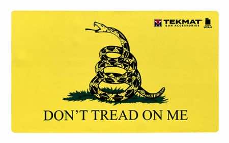 TekMat TEK42TREAD Don't Tread on Me Door Mat Black/Yellow Rubber 42